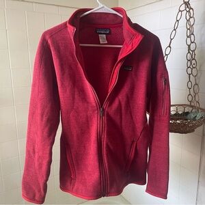 Patagonia red fleece jacket